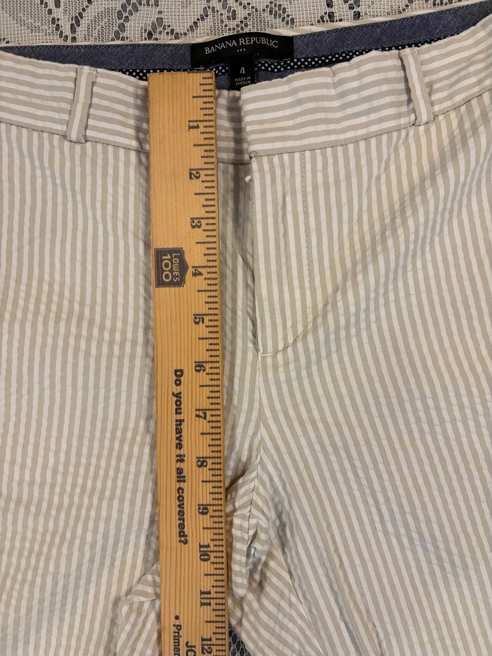 Banana Republic Striped Seersucker Bermuda Shorts & Navy Bermuda Shorts - Picture 14 of 16